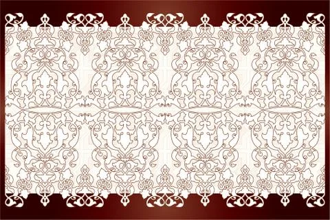 Antique Ottoman borders and frames series fifty six Stock Illustration