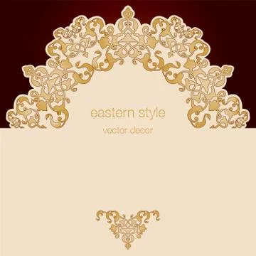 Antique Ottoman borders and frames series sixty six Stock Illustration