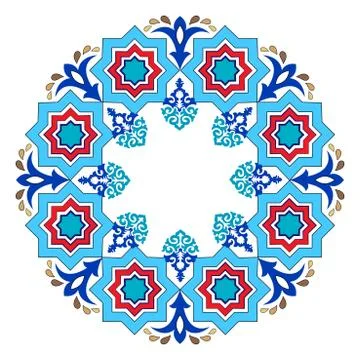 Antique ottoman turkish pattern vector design eight Stock Illustration