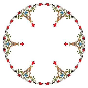 Antique ottoman turkish pattern vector design eleven Stock Illustration