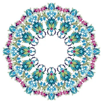 Antique ottoman turkish pattern vector design eighteen Stock Illustration