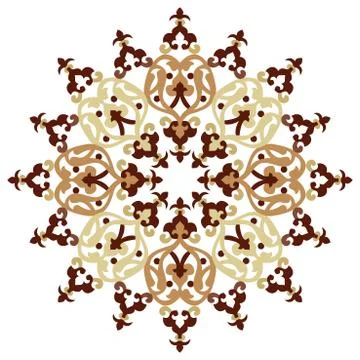 Antique ottoman turkish pattern vector design one Stock Illustration