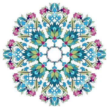 Antique ottoman turkish pattern vector design seventeen Stock Illustration