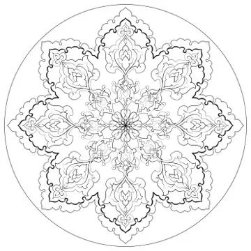 Antique ottoman turkish pattern vector design thirty イラスト素材