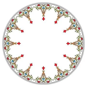 Antique ottoman turkish pattern vector design thirteen Illustrazione stock