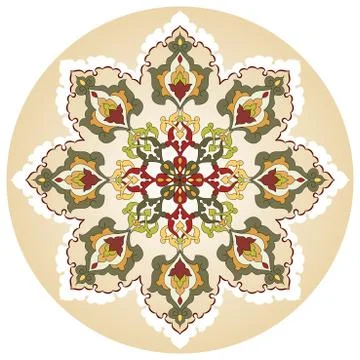 Antique ottoman turkish pattern vector design twenty nine Stock Illustration