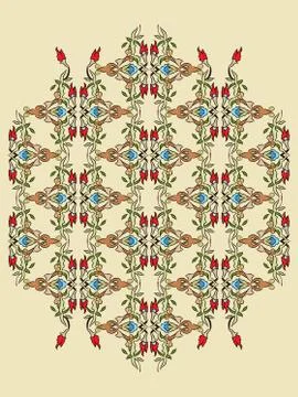 Antique ottoman turkish pattern vector design twelve Illustrazione stock