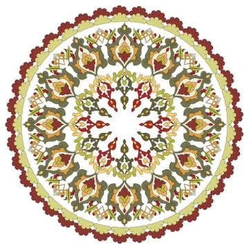 Antique ottoman turkish pattern vector design twenty four Stock Illustration