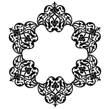 Antique ottoman turkish pattern vector design Stock Illustration