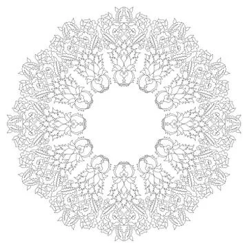 Antique ottoman turkish pattern vector design twenty Stock Illustration