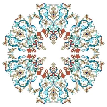 Antique ottoman turkish pattern vector design twenty two Stock Illustration