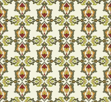 Antique ottoman turkish pattern vector design thirty two Stock Illustration