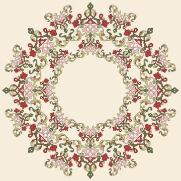 Antique ottoman turkish pattern vector design thirty three Stock Illustration