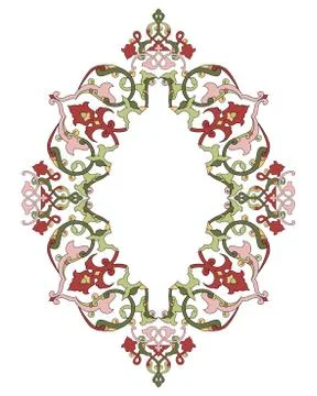 Antique ottoman turkish pattern vector design thirty six Stock Illustration