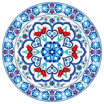 Antique ottoman turkish pattern vector design thirty seven Stock Illustration