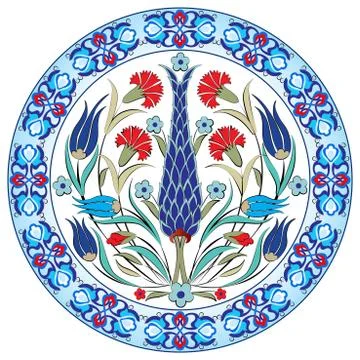 Antique ottoman turkish pattern vector design thirty nine 스톡 일러스트