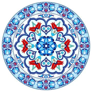 Antique ottoman turkish pattern vector design thirty eight Stock Illustration