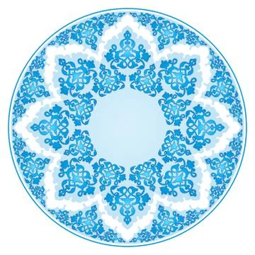 Antique ottoman turkish pattern vector design fourty five Stock Illustration