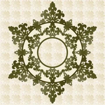 Antique ottoman turkish pattern vector design fourty Stock Illustration