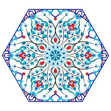 Antique ottoman turkish pattern vector design eighty five Stock Illustration