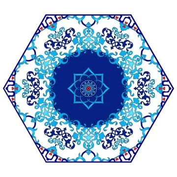 Antique ottoman turkish pattern vector design eighty four Stock-Illustration