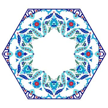 Antique ottoman turkish pattern vector design eighty six Stock Illustration
