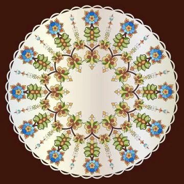 Antique ottoman turkish pattern vector design eighty two Stock Illustration