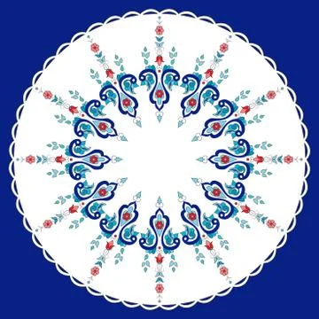 Antique ottoman turkish pattern vector design eighty Stock Illustration