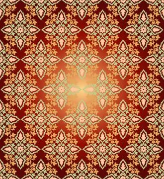 Antique ottoman turkish pattern vector design fifty five Stock Illustration