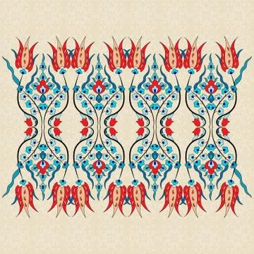 Antique ottoman turkish pattern vector design ninety one Stock Illustration