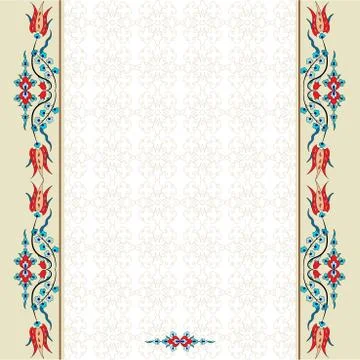 Antique ottoman turkish pattern vector design ninety three Stock Illustration