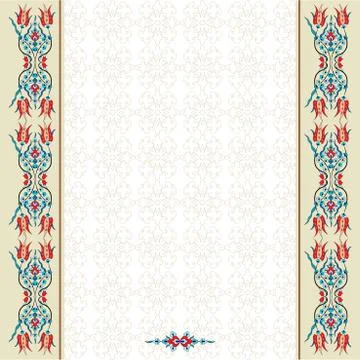 Antique ottoman turkish pattern vector design ninety two Stock Illustration