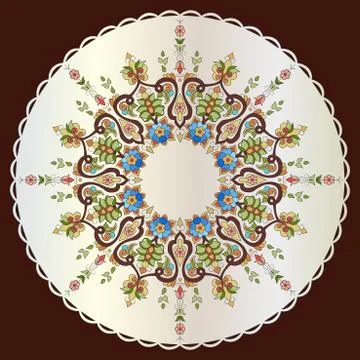Antique ottoman turkish pattern vector design seventy nine Stock Illustration