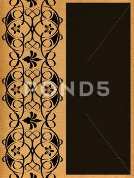 Antique paper frame Stock Illustration