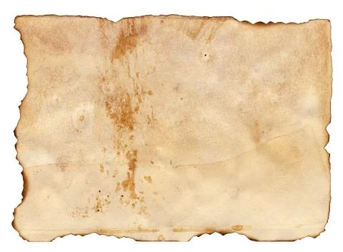 Antique paper on white Stock Illustration