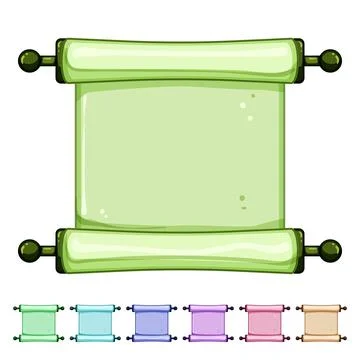 Antique papyrus parchment cartoon vector graphic Stock Illustration