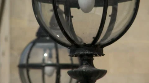Antique park lamp Stock Footage 25228547