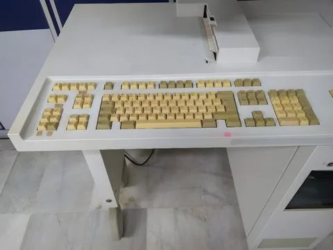 Antique piece of computer keyboard Foto stock