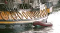 Antique pirate sail ship HD Footage