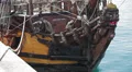 Antique pirate sail ship HD Footage