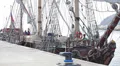 Antique pirate sail ship HD Footage