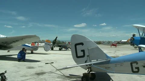 ANTIQUE PLANE WORLD WAR II Stock Footage 10686285