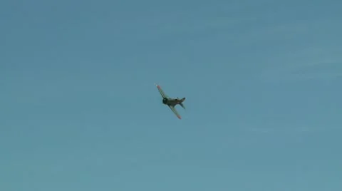 ANTIQUE PLANE WORLD WAR II Stock Footage 10687065