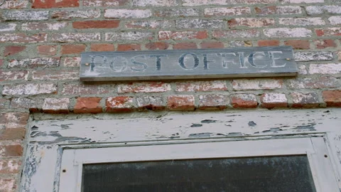 Antique Post Office Sign Stock Footage 141891193
