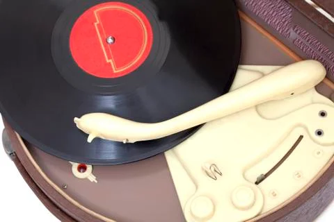 Antique record player 스톡 사진