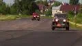 Antique retro cars Ford Model A Cabriolet and Chevrolet Suburban HD Footage