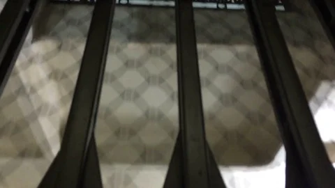 Antique retro vintage old elevator going up Stock Footage 73095085