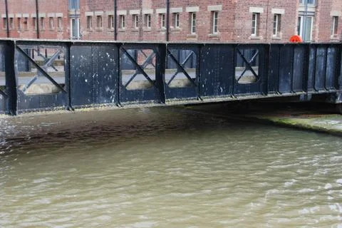 Antique rotative bridge Stock Photos