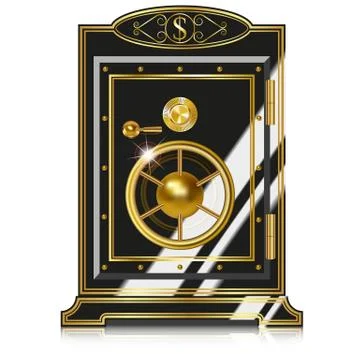 Antique safe Stock Illustration
