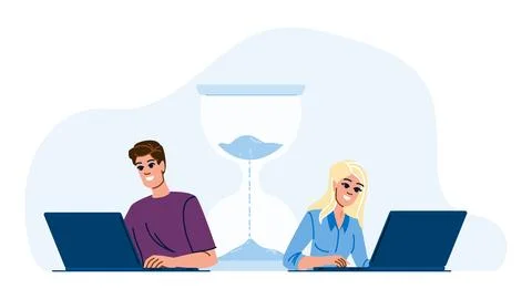 Antique sand timer vector Stock Illustration